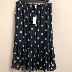 NWT Lauren Conrad Polka Dot Skirt Sz L